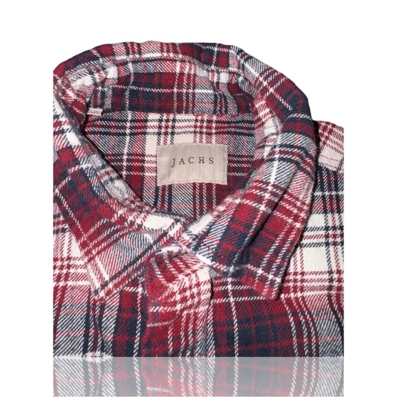 JACHS: Mens Fashionable Heavy Button Up Flannel Shirt: Large: GUC - Picture 3 of 5